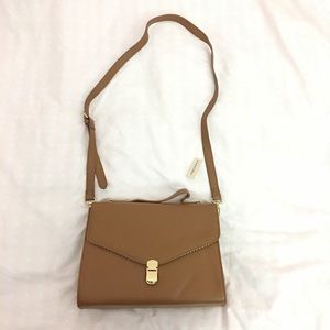 Brown Structured Shoulder Bag
